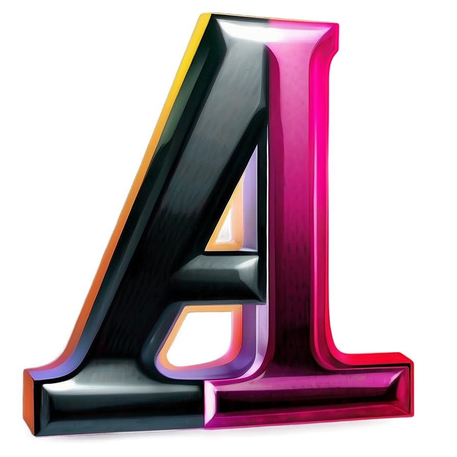 Letter A With Shadow Effect Png Lsf PNG Image