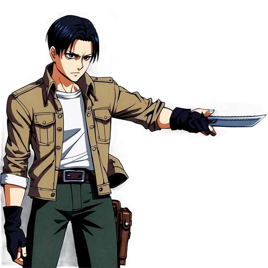 Levi Ackerman Fierce Battle Png 06112024 PNG Image