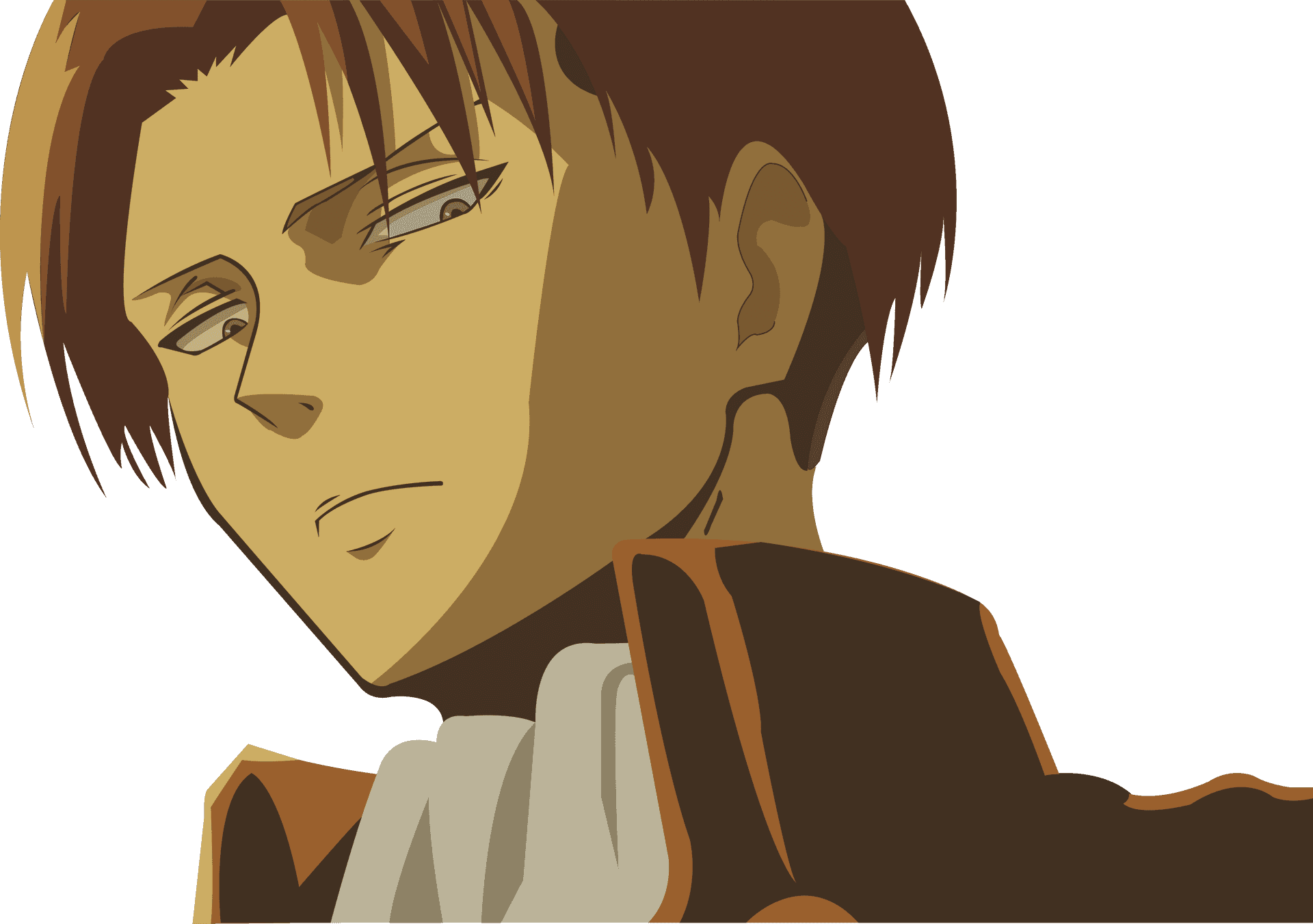 Levi Ackerman Intense Gaze PNG Image