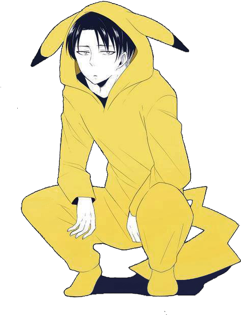 Levi Ackermanin Pikachu Onesie PNG Image