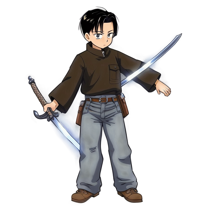 Levi With Swords Png 8 PNG Image