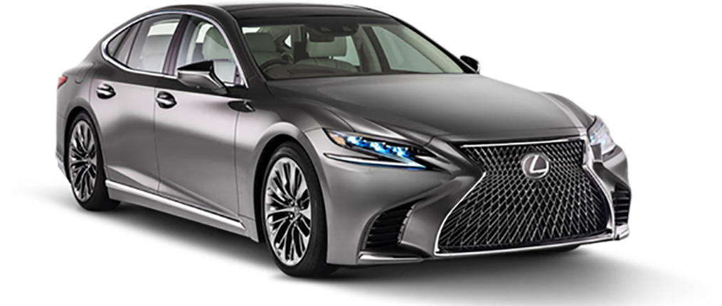 Lexus Luxury Sedan Silver Profile PNG Image