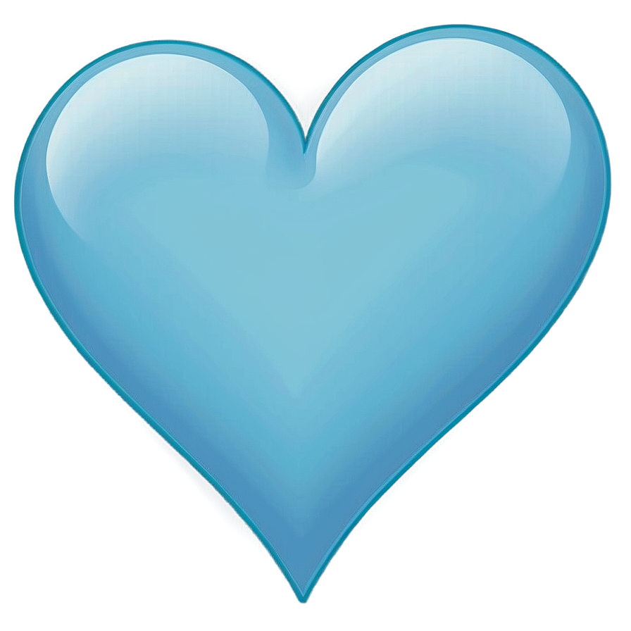 Light Blue Heart Emoji Png Klb PNG Image