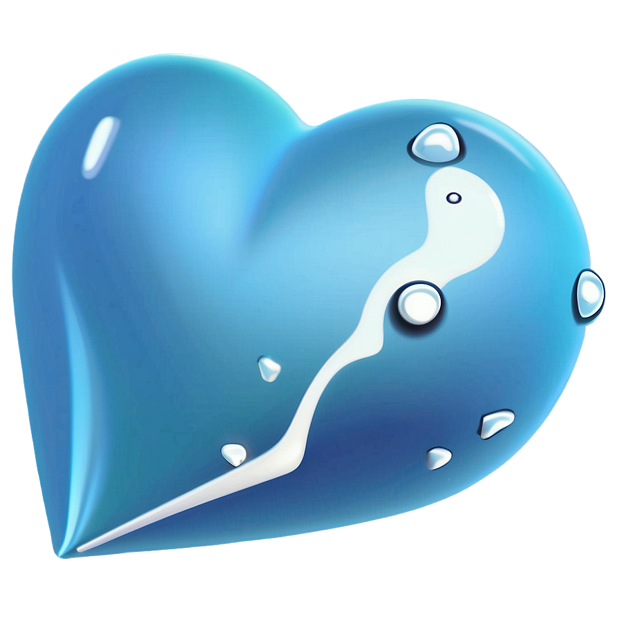 Light Blue Heart Emoji Png Uog21 PNG Image