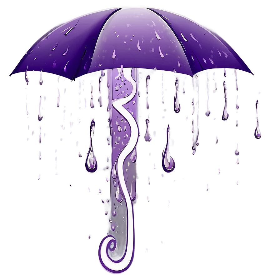 Light Purple Rain Ambiance Png Ual10 PNG Image