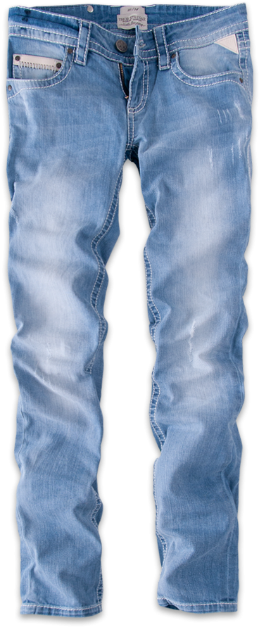 Light Wash Straight Leg Jeans PNG Image