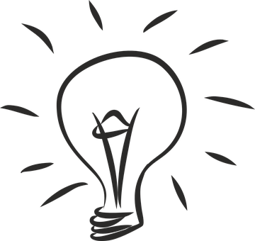 Lightbulb Icon Dark Background PNG Image