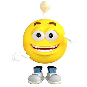 Lightbulb Idea Emoji Character PNG Image