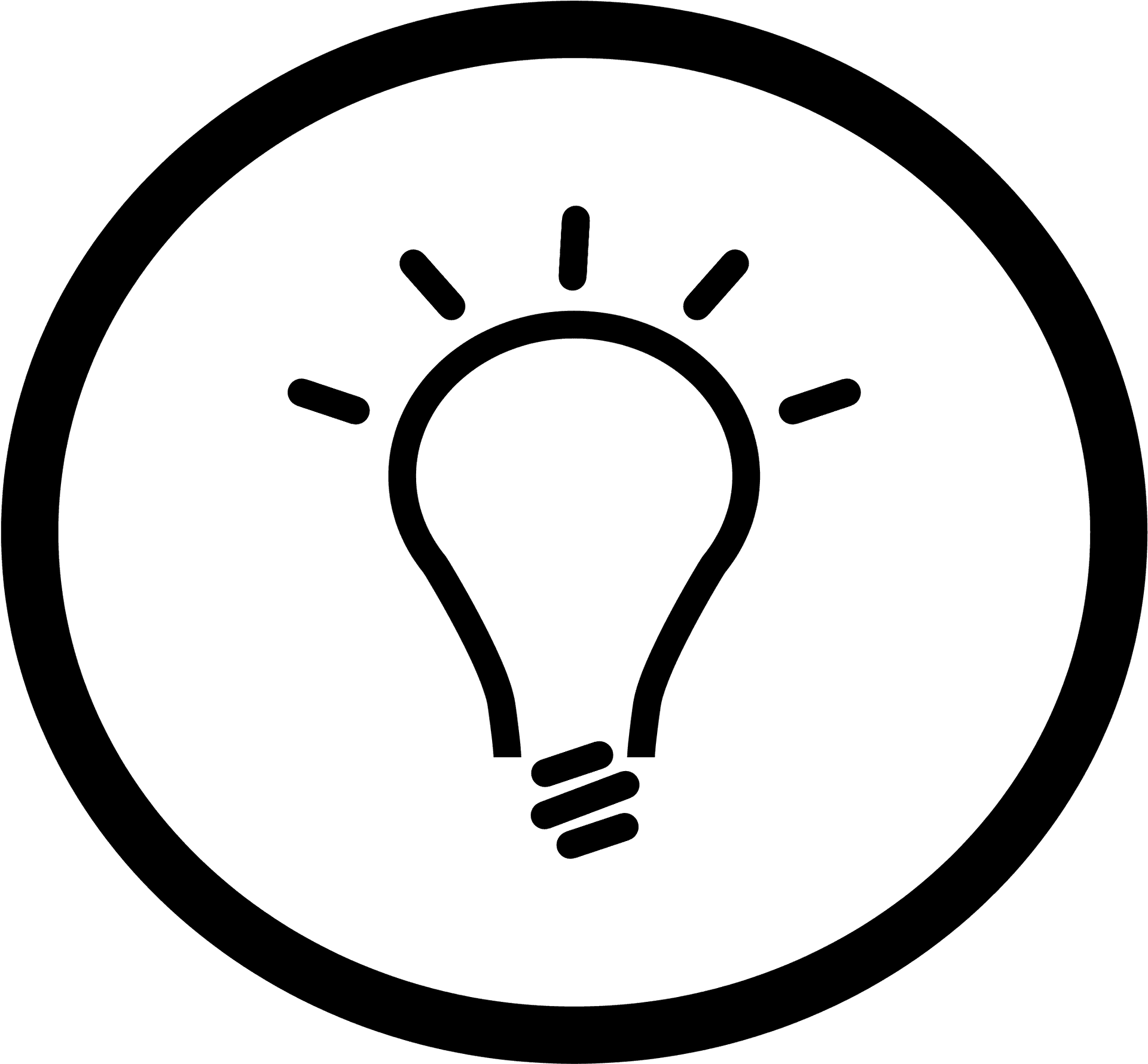 Lightbulb Idea Icon PNG Image