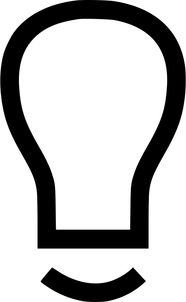 Lightbulb Outline Icon PNG Image