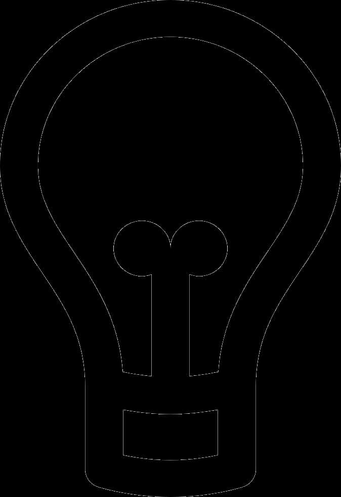 Lightbulb Outline Vector PNG Image