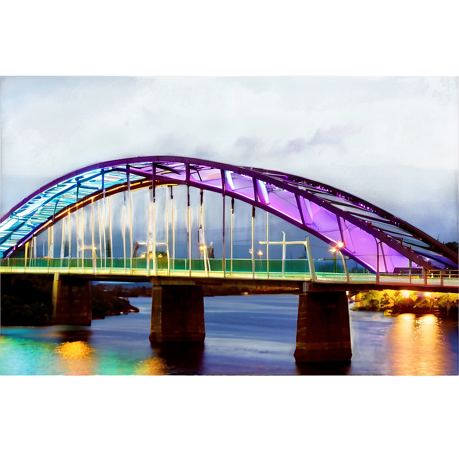 Lighted Bridge At Dusk Png 38 PNG Image