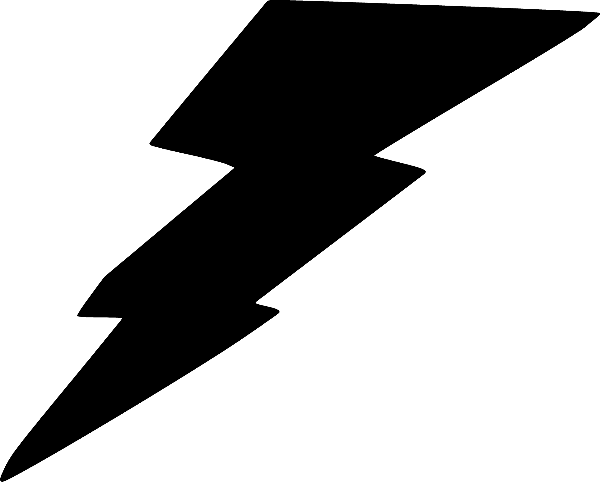 Lightning Bolt Silhouette Graphic PNG Image