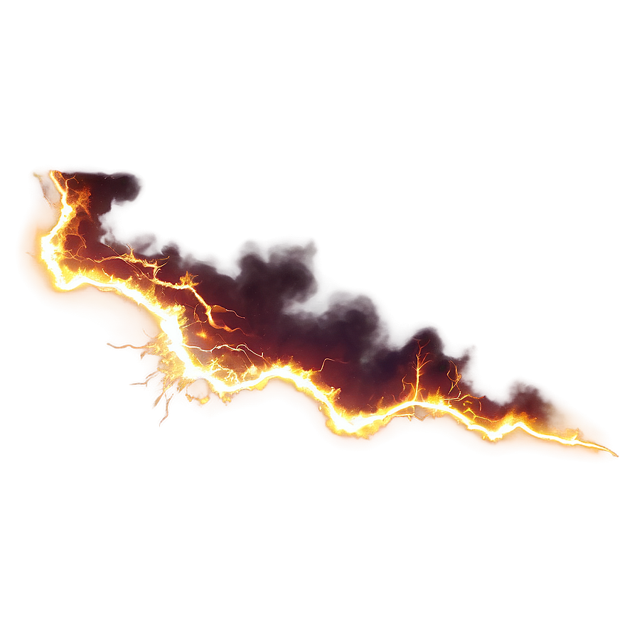 Lightning Fire Strike Png D PNG Image