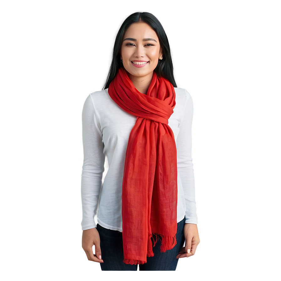 Lightweight Red Scarf Png 06252024 PNG Image