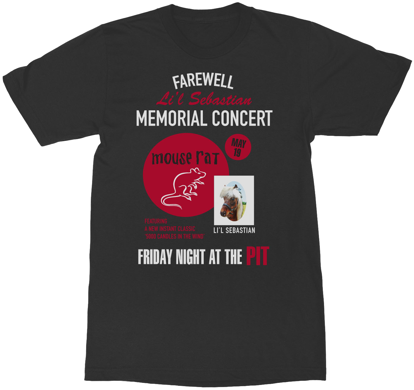 Lil Sebastian Memorial Concert T Shirt PNG Image