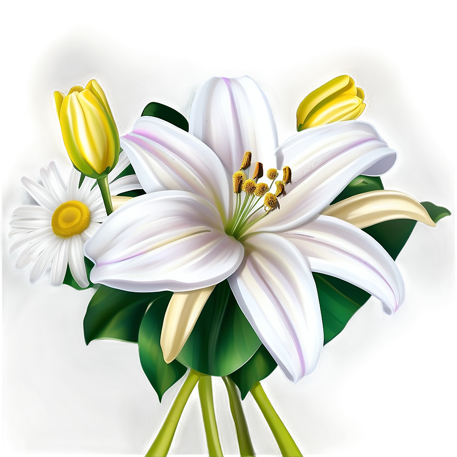 Lilies And Daisies Png Xum62 PNG Image