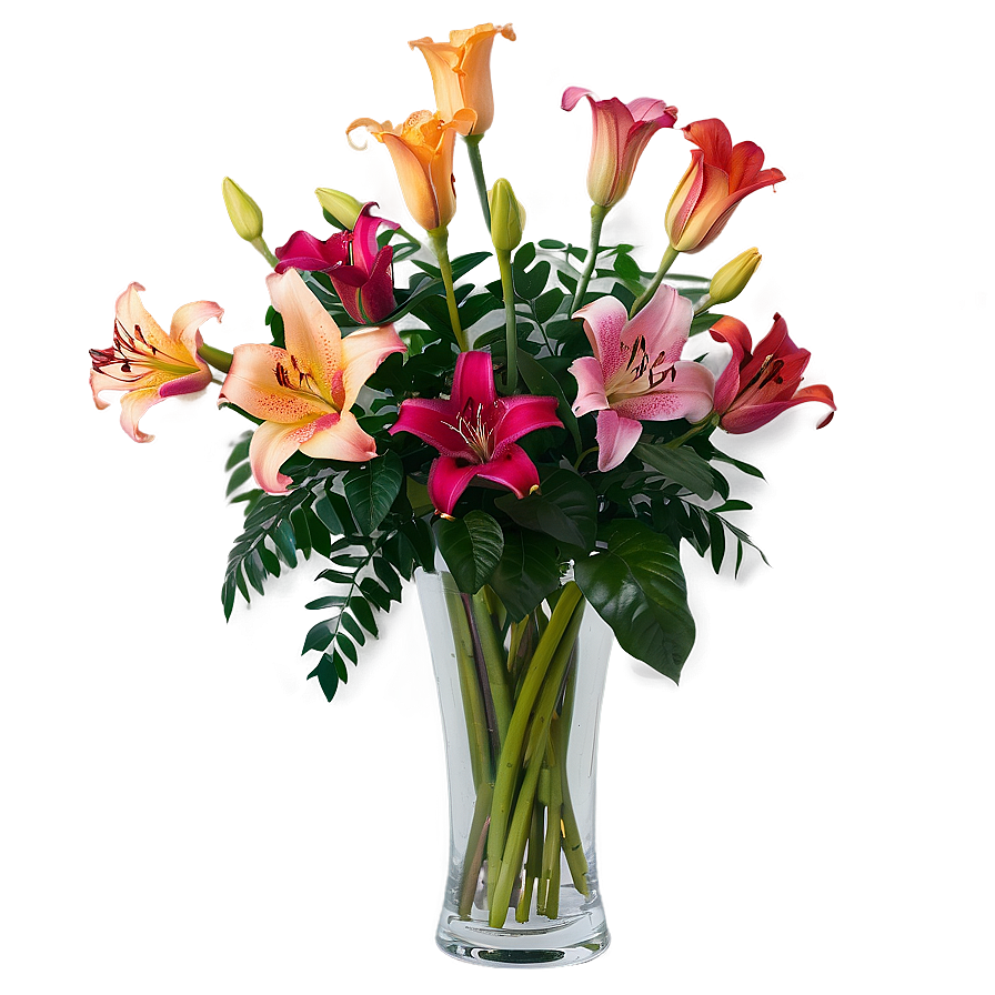 Lilies And Roses Png Rlc PNG Image