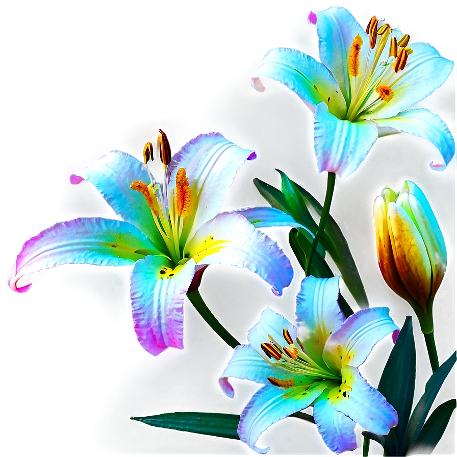 Lilies In Moonlight Png 06282024 PNG Image