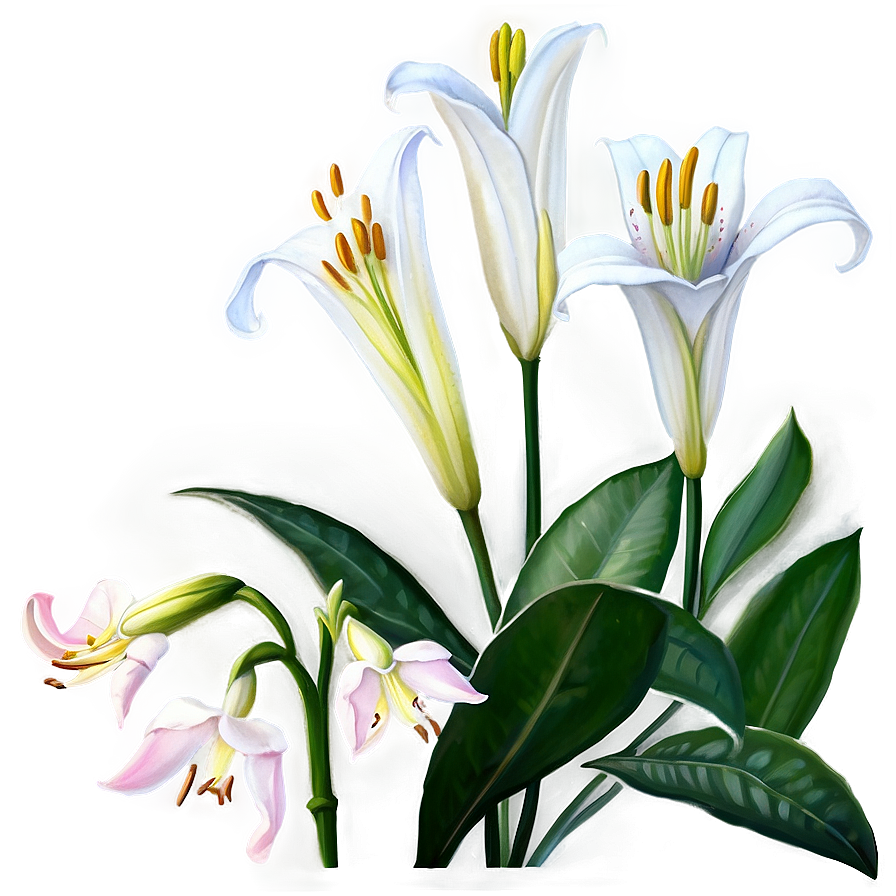 Lilies In Moonlight Png Xtb PNG Image