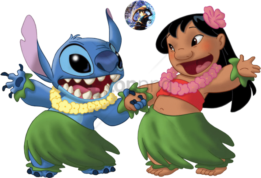 Liloand Stitch Hawaiian Friends PNG Image