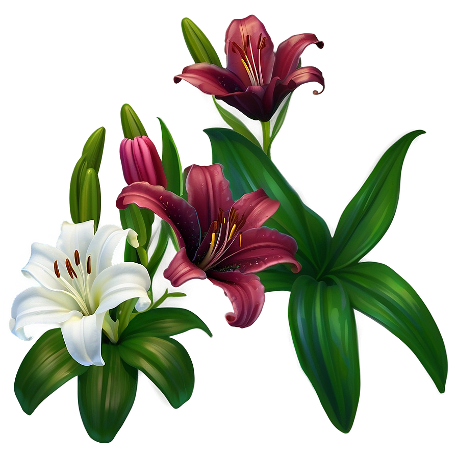 Lily Flower Outline Png 52 PNG Image