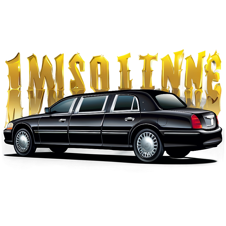 Limousine Car Vector Artwork Png 4 PNG Image