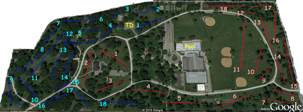 Lincoln Park Disc Golf Course Map PNG Image