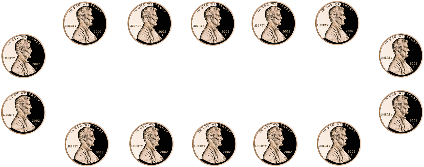 Lincoln Penny Array2002 PNG Image