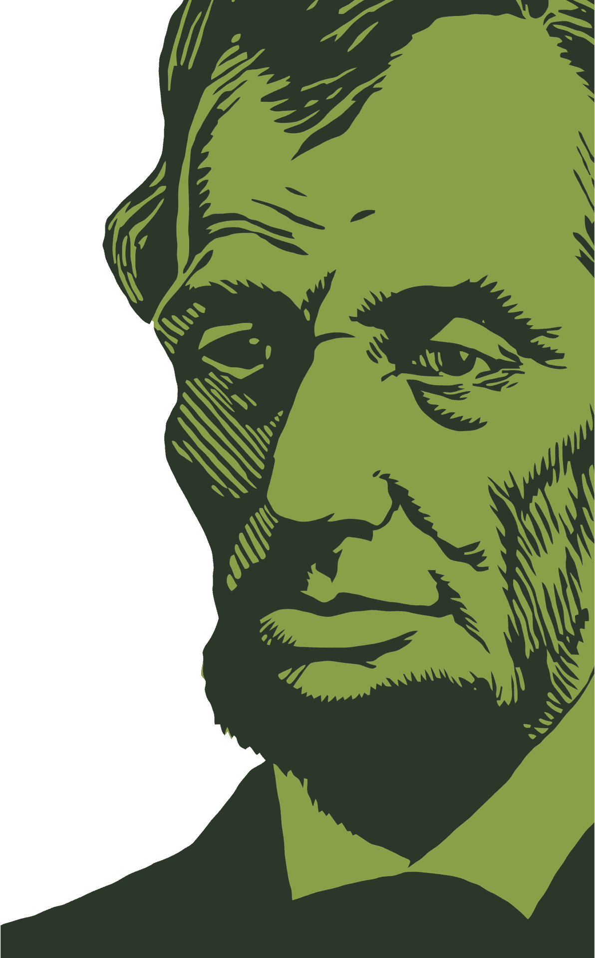 Lincoln Vector Portrait PNG Image