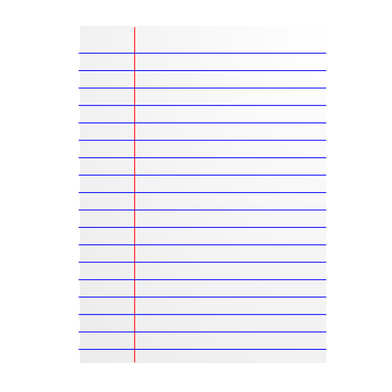 Lined Notebook Paper PNG Image