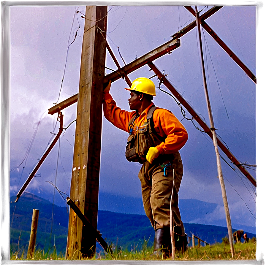 Lineman At High Altitude Png Yra PNG Image