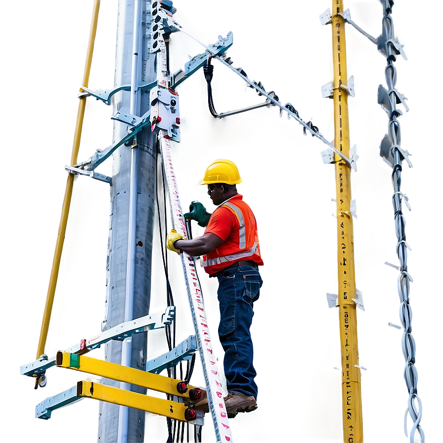 Lineman Cable Installation Png 8 PNG Image