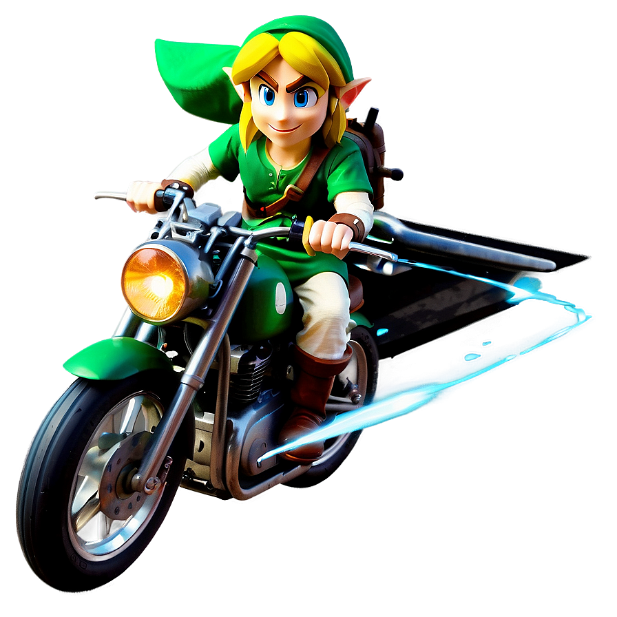 Link Riding Motorcycle Png Eip81 PNG Image