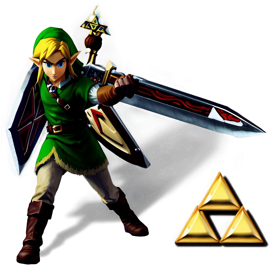 Link With Triforce Png 40 PNG Image