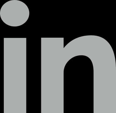 Linked In Logo Gray Scale PNG Image