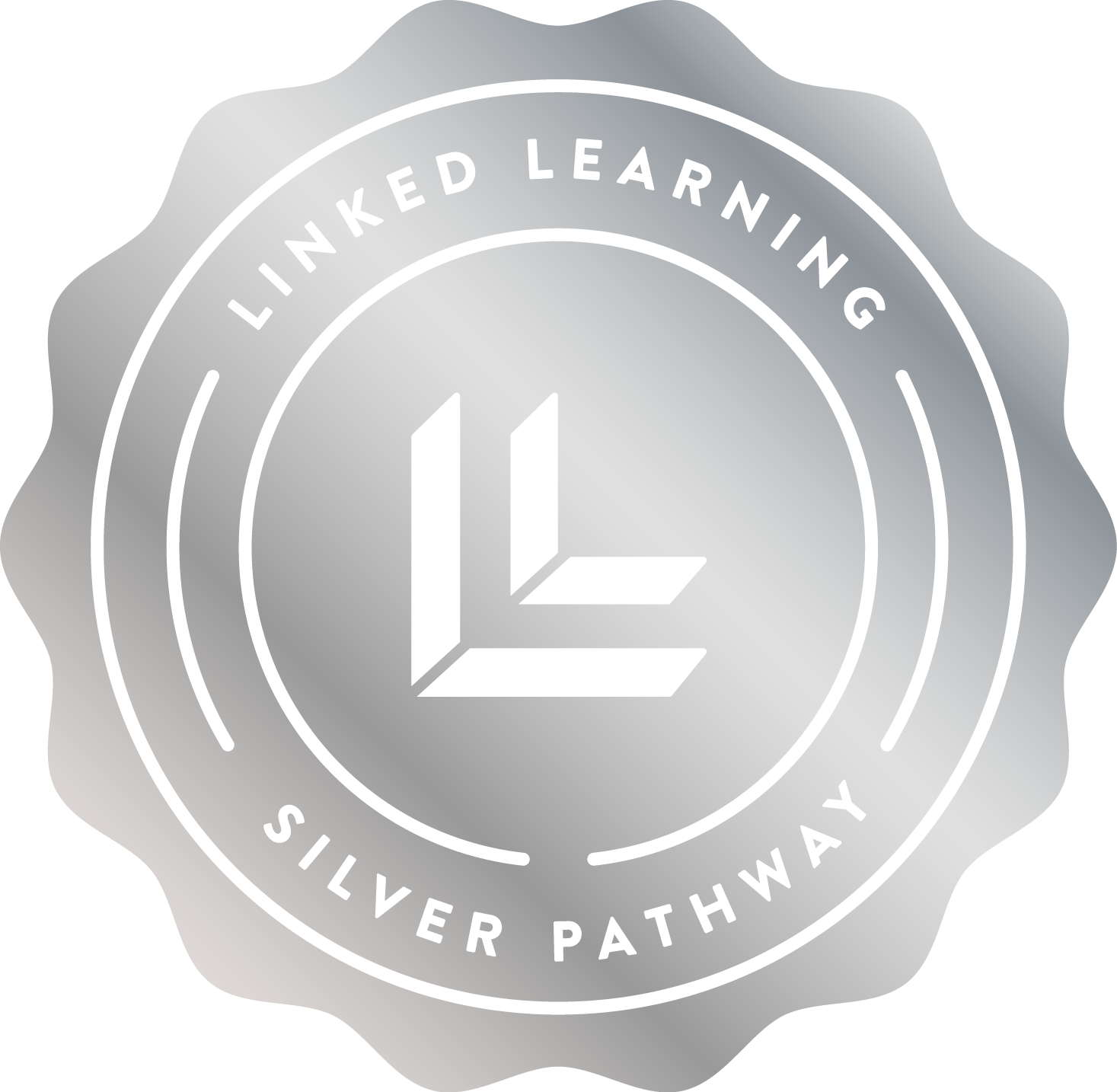 Linked Learning Silver Pathway Badge PNG Image