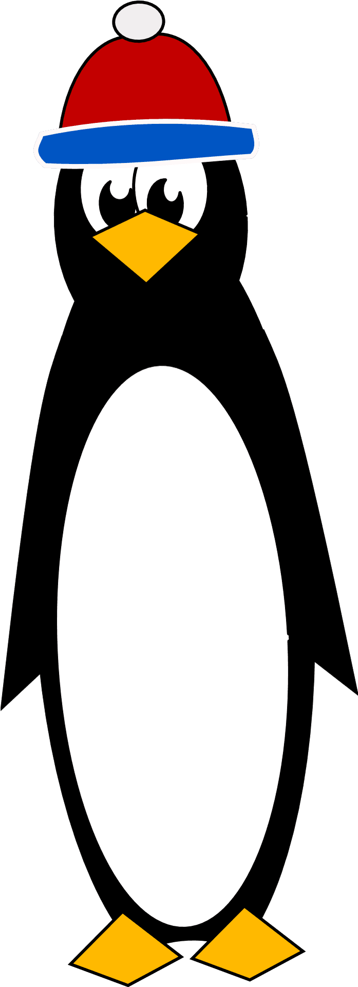 Linux Mascot Tuxwith Red Hat PNG Image