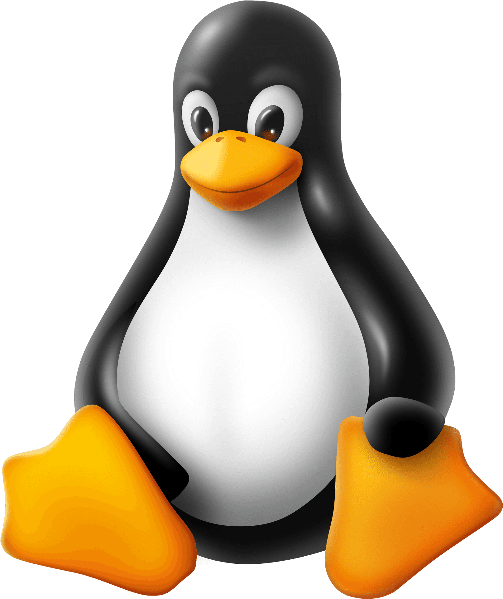 Linux Penguin Mascot PNG Image