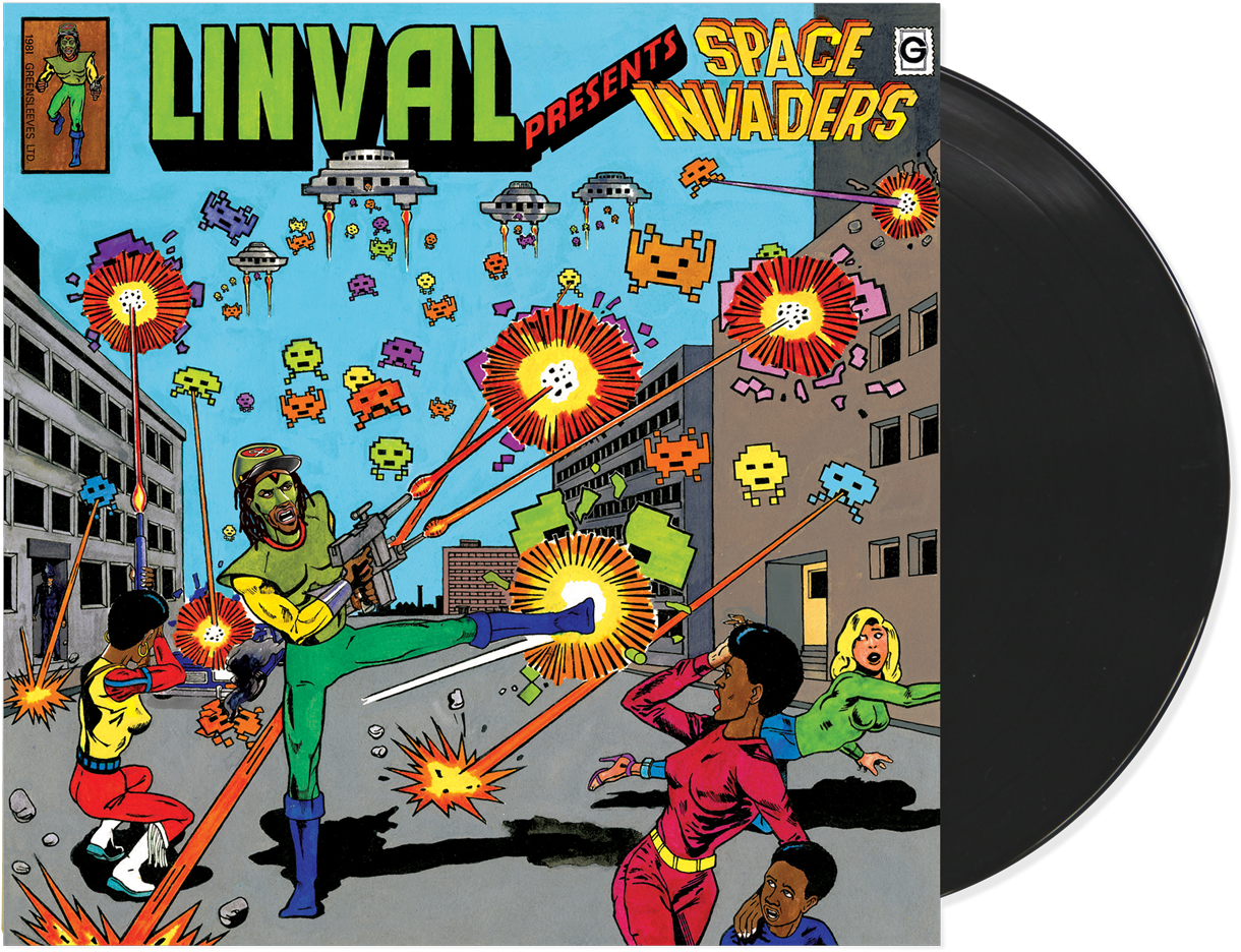 Linval_ Presents_ Space_ Invaders_ Album_ Cover PNG Image