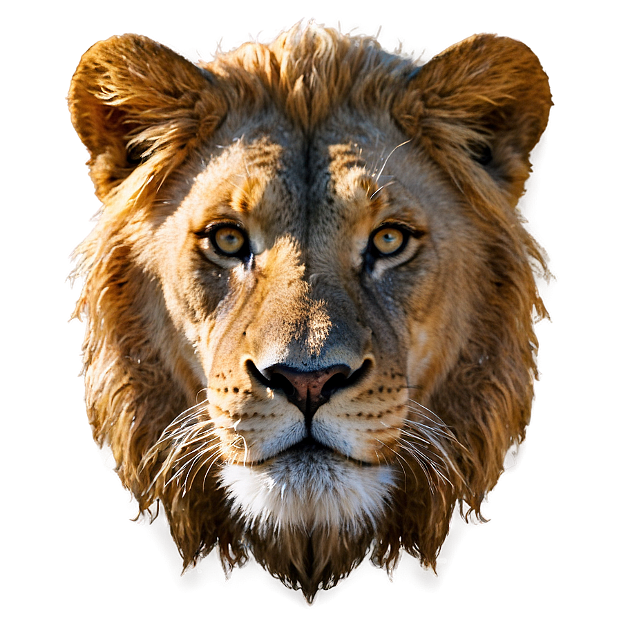 Lion Face In Sunlight Png Fgs20 PNG Image