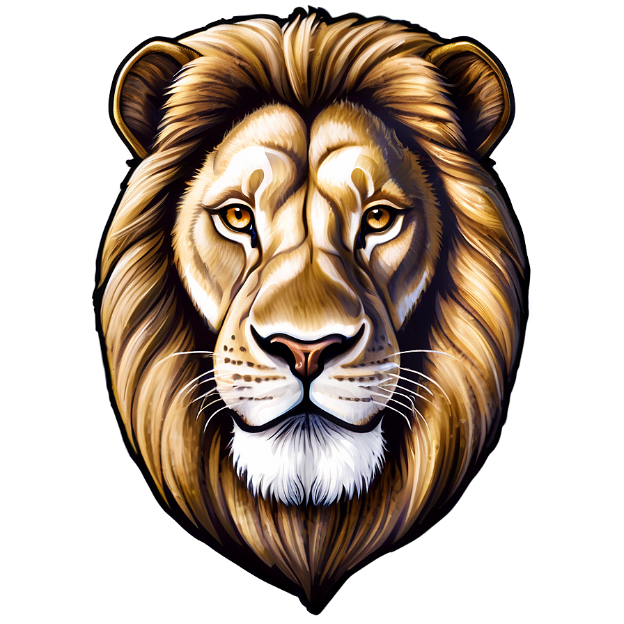 Lion Face Sketch Png Oun PNG Image