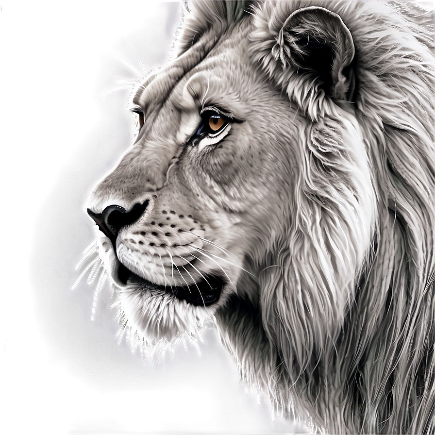 Lion Face Sketch Png Uba PNG Image