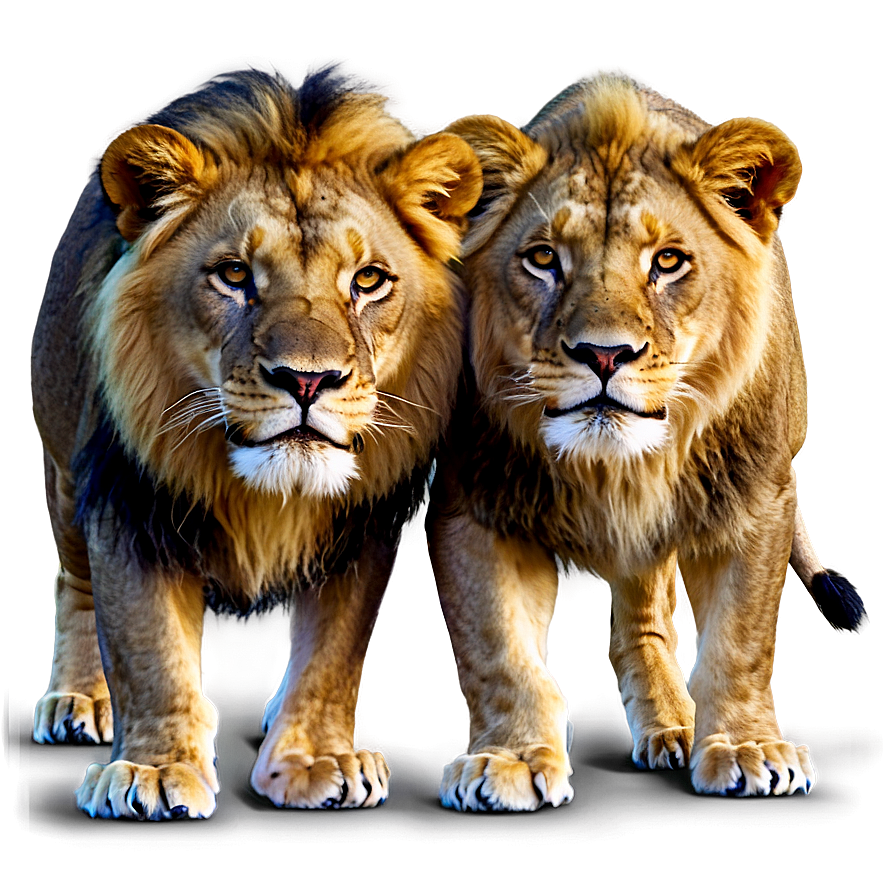 Lion Family Bond Png Hyx38 PNG Image