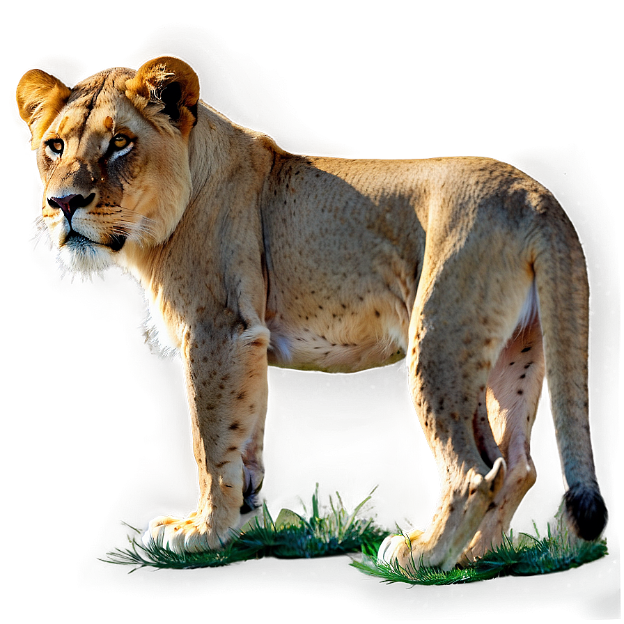 Lion In Grassland Png Mdq PNG Image