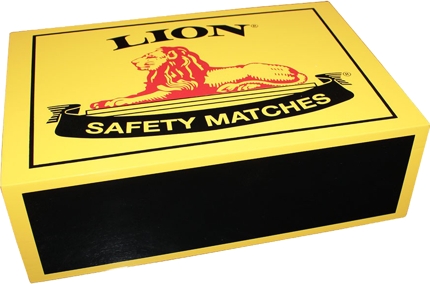 Lion Safety Matches Box PNG Image