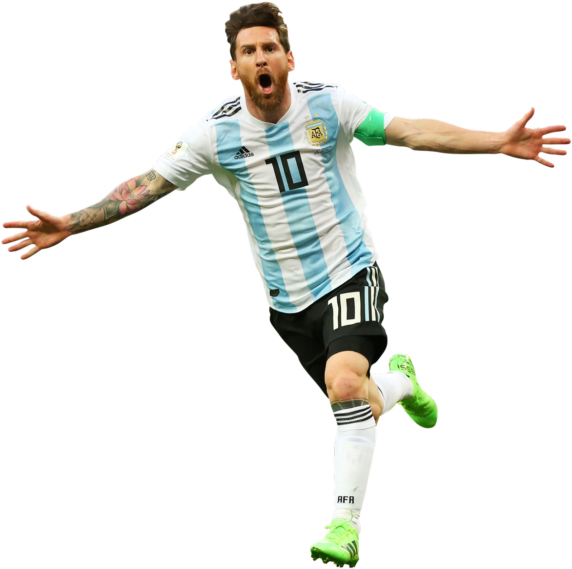 Lionel Messi Celebration Argentina PNG Image