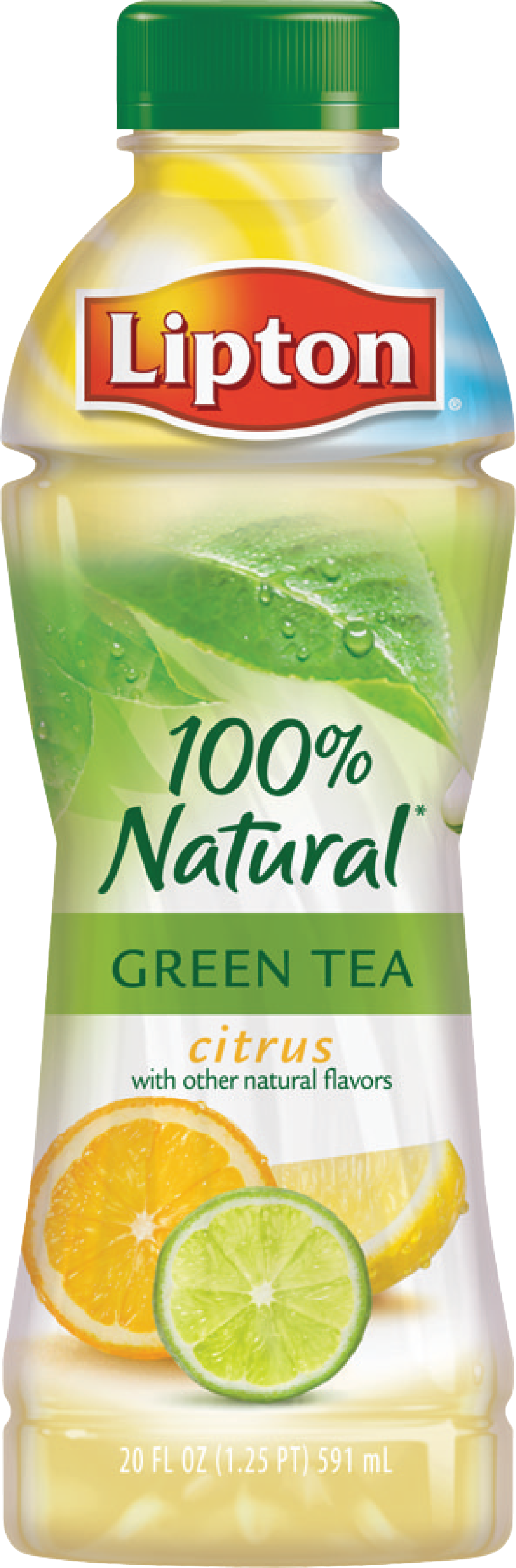 Lipton Citrus Green Tea Bottle PNG Image