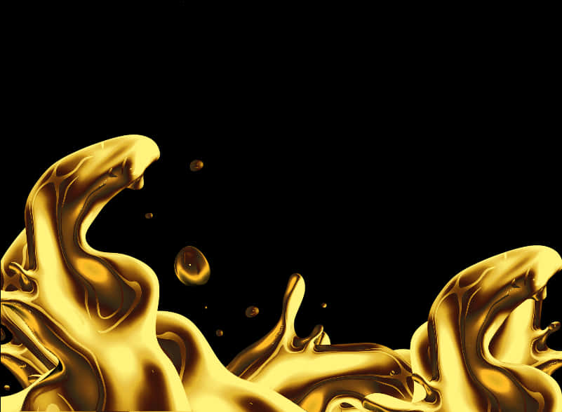 Liquid Gold Elegance PNG Image