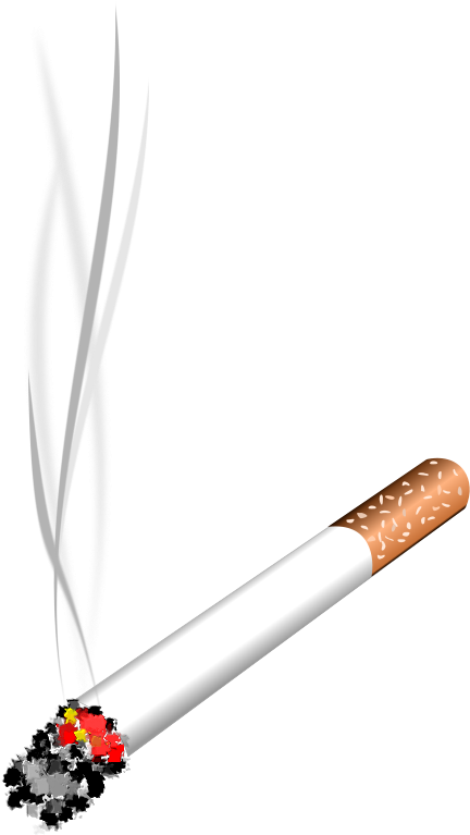 Lit Cigarette Smoke Illustration PNG Image